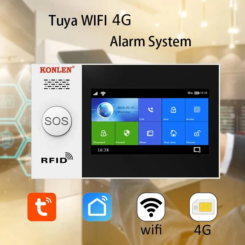 Tuya スマートアラームシステム、セキュリティホーム、Wi - Security Camera System Solar 4G のレビューと価格